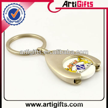 Customized logo fashion metal token holder key chain